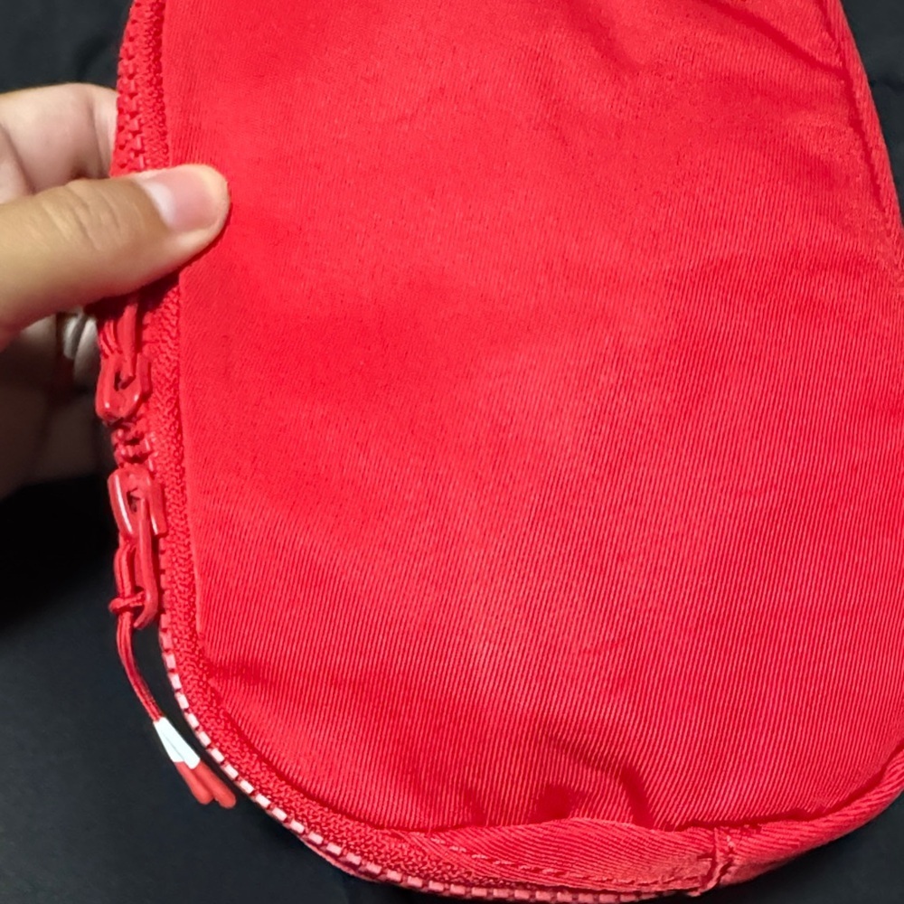 Fabletics Red Zip Travel Pouch Bag | New With Tags - Picture 10 of 13